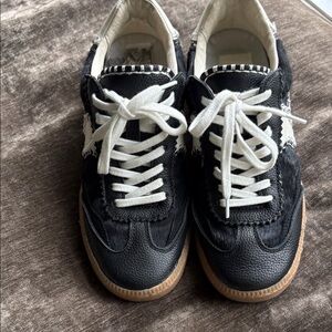 Dolce Vita Notice Stitch Sneakers in Onyx Calf Hair 6.5
